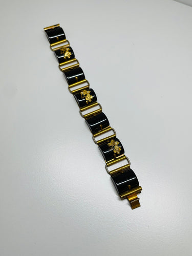 1940’s Black and Gold Bracelet Devil's Details